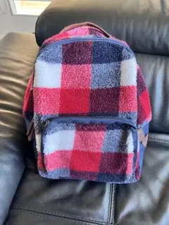 チェック柄フリースリュック　バックパック