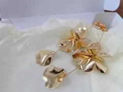 ブライダル　イヤリング　花