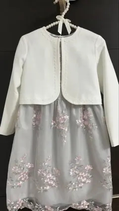 キャサリンコテージ　刺繍チュールワンピース ジャケットセット　　140センチ