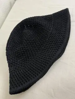 黒 かぎ針編み バケットハットのサムネイル