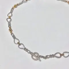 中古✨シルバー925オーバルリンクチェーンブレスレット訳有パーツ不足 