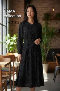 美品✨【大きいサイズ】DAMA カシミヤ100% ニットワンピース LL〜3L