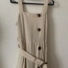 Honeys プリーツ切替ワンピース ロング丈