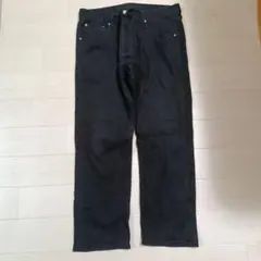 黒 ストレート デニムパンツ　メンズパンツ