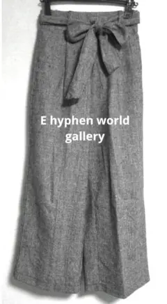 レディース E hyphen world gallery ワイドパンツ(グレー)