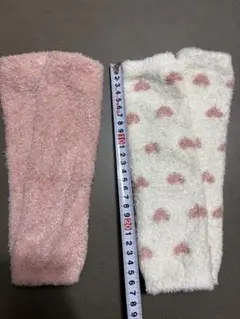 ベビーレッグウォーマー ふわふわ ピンク・ドット