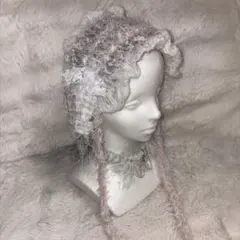 ハンドメイド　ニット　ヘッドドレス( )✩‧₊
