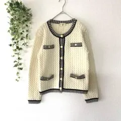 NOUGAT SUGAR カーディガン ジャケット 【M】毛 ウール 肩パッド付