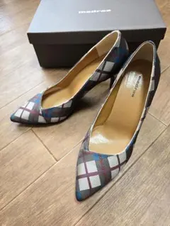 madras チェック柄 ハイヒールのサムネイル