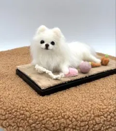 羊毛フェルト にこにこポメラニアン オレンジ系 - メルカリ