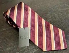 ✨ 新品未使用　明るい印象のストライプ柄　ELLE HOMME ネクタイ　タグ付