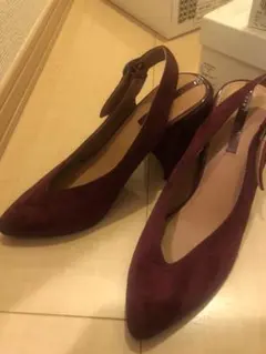 パンプス ワインレッド