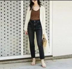 MOUSSY mvs ブラック ダメージストレートデニム 27インチ