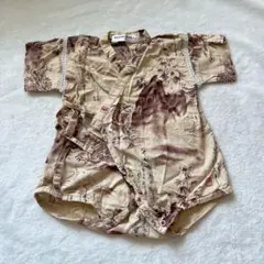 赤ちゃん 甚平 ロンパース 和柄 70cm 日本 祭り 渋い