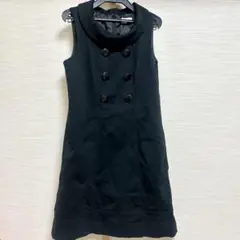 ロディスポット　ダブルボタンクラシカルミニワンピース　黒