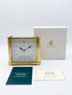 美品 銀座和光 WAKO 置時計 ゴールド アーチ型 アラーム付 - メルカリ