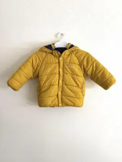 モンベル　イエロー フード付き中綿コート　90