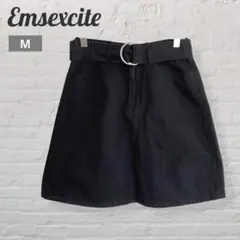 Emsexcite✨ブラックデニム Aラインミニスカート 綿100% M