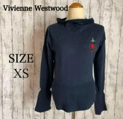 【美品】ヴィヴィアンウエストウッド タートルネック ニット ネイビー ウール 美品】ヴィヴィアンウエストウッド タートルネック ニット