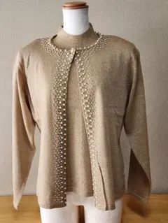 【購入前に連絡願います】美品 アンサンブル 9R ゴールド ラメ製品