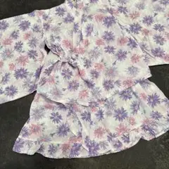 花柄 浴衣ドレス 110 ブランシェス