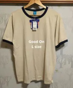 Good On S/S Ringer Tee ナチュラル ネイビー Lのサムネイル