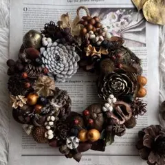 ❤️北欧森の中♡まるごと木の実達のリース❤️ 北欧ハンドメイドナチュラルcafe