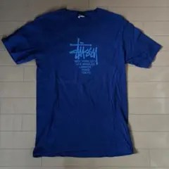 Stussy ワールドツアー Tシャツ ブルーのサムネイル
