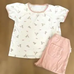 UNIQLO 半袖パジャマ　動物柄　110cm オレンジ