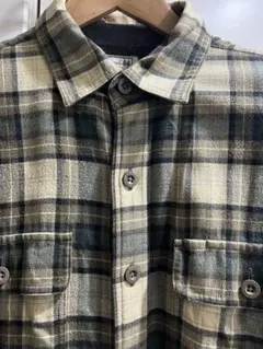 L.L.Bean 木タグ 裏地フリース ネルシャツ エルエルビーン US S