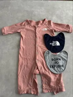 THE NORTH FACE ピンクロンパース　スタイ　70 ノースフェイス