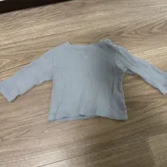 SIMPLE FREE リブ編みTシャツ 80サイズ グレー