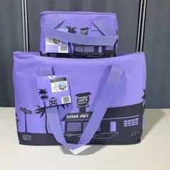 Trader Joe's トレジョ　保冷バッグ 大きめ &ミニセット　紫色