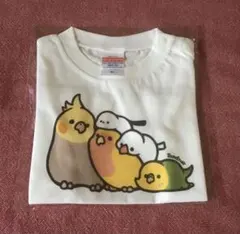 新品　ユナイテッドアスレ　小鳥イラスト 半袖Tシャツ ホワイト　肩スナップ　90のサムネイル