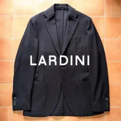近年モデル】LARDINI ジャケット 厚手ホップサック ダークネイビー 42
