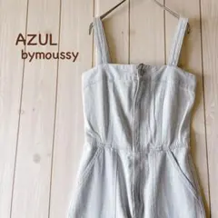 【新品・未使用】＊AZUL by moussy＊ デニムサロペット S 薄ブルーのサムネイル