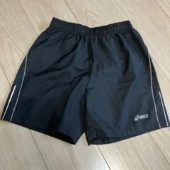 asics アシックス レディーススポーツショートパンツ ブラック×ピンクラインのサムネイル
