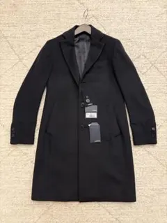 LARDINI カシミア98%ネイビーチェスターコート46のサムネイル