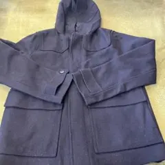 GAP 黒 ウールコート フード付き