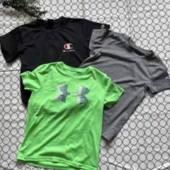 男の子Tシャツ140.150 Champion puma アンダーアーマー3枚