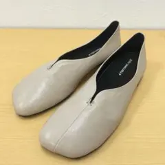 フォロー割■yuko imanishi +フラットシューズ 本革パンプス グレーのサムネイル