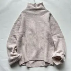 アーバンリサーチドアーズ ハイネックニット ベージュ ウール混 フリー