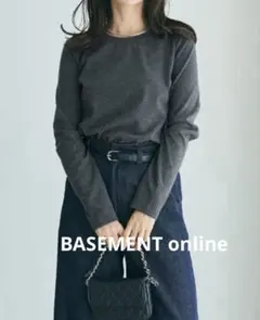 未使用　BASEMENT online 裏起毛カットソー　グレー