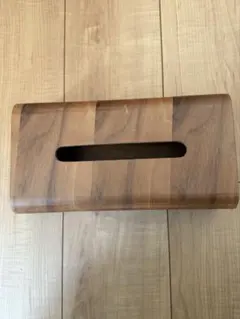 木製ティッシュボックス　ブラウン