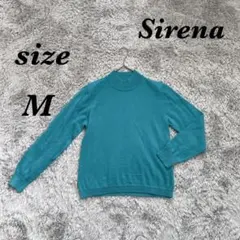 Sirena (M)長袖ニット セーター ハイネック 薄手 毛100％ シンプル