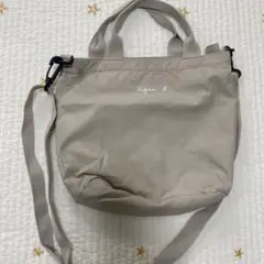 agnès b. ベージュ ショルダーバッグ