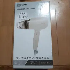 ✦TESCOM マイナスイオン ヘアドライヤ✦ ホワイト新品未使用品 マイナスイオンヘアドライヤー / テスコム(ドライヤー, 美容家電