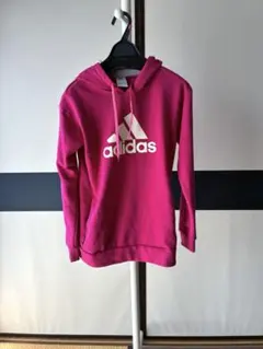 adidas アディダス　フード付きパーカー トレーナー　ピンク
