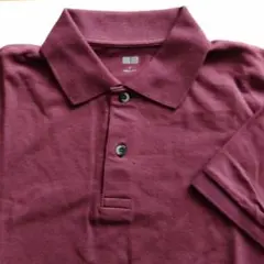 新品未使用　ユニクロバーガンディ色　メンズポロシャツ　S