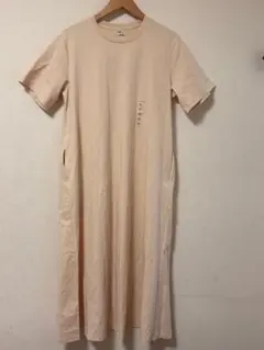 UNIQLO 半袖ロングワンピース XL ナチュラル